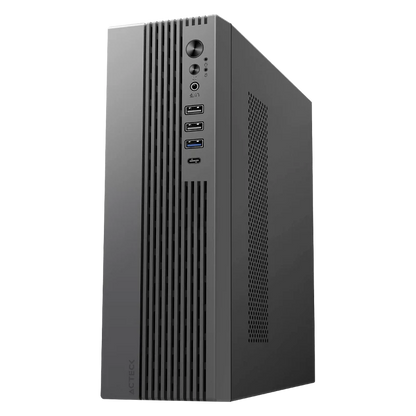 Gabinete Acteck Onex Gs450 / Mini Torre Slim / Micro Atx - Mini Itx / Lector Sd / Doble Posicion / Fuente De Poder Flex Atx 400 W / 5 AÑos De Garantia / Full Metal / Negro / Ac-943086