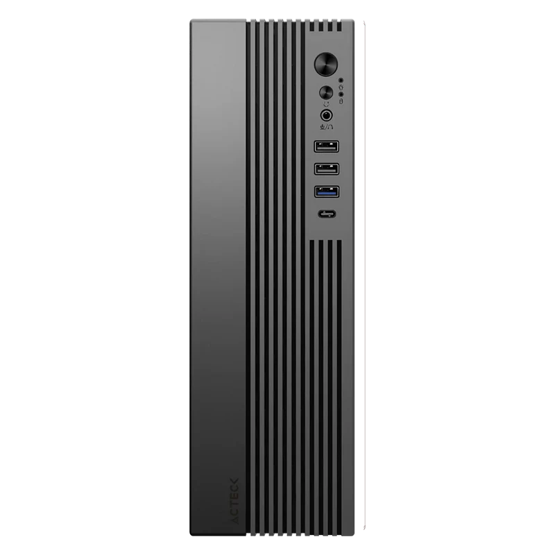 Gabinete Acteck Onex Gs450 / Mini Torre Slim / Micro Atx - Mini Itx / Lector Sd / Doble Posicion / Fuente De Poder Flex Atx 400 W / 5 AÑos De Garantia / Full Metal / Negro / Ac-943086