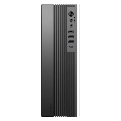 Gabinete Acteck Onex Gs450 / Mini Torre Slim / Micro Atx - Mini Itx / Lector Sd / Doble Posicion / Fuente De Poder Flex Atx 400 W / 5 AÑos De Garantia / Full Metal / Negro / Ac-943086