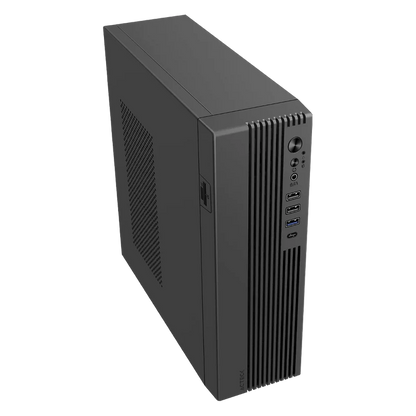 Gabinete Acteck Onex Gs450 / Mini Torre Slim / Micro Atx - Mini Itx / Lector Sd / Doble Posicion / Fuente De Poder Flex Atx 400 W / 5 AÑos De Garantia / Full Metal / Negro / Ac-943086