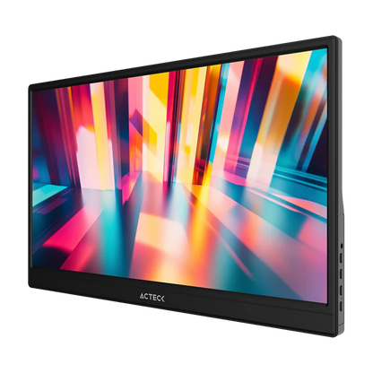 Monitor Portatil Acteck Linkpad Lp15y / 15.6 Pul / Plano / Ips / Relacion 16:9 / Full Hd / Sin Marco / 60 Hz / Ultraportatil / Hdr10 / MultilingÜe E Intuitivo / Bocinas Integradas / Negro / Ac-943093
