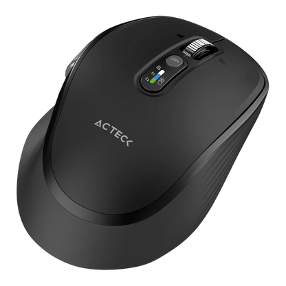 Mouse Acteck Virtuos Pro Ultra Mi777 / Inalambrico Dual / Ergonomico / Recargable / Win, Mac, Android / Optico / 11 Botones +scroll Metalico / 4800 Dpi Ajustable / Negro / Ac-943444