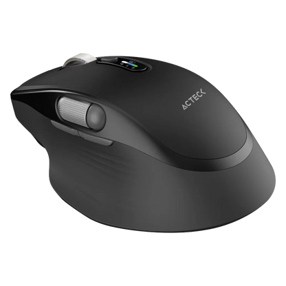 Mouse Acteck Virtuos Pro Ultra Mi777 / Inalambrico Dual / Ergonomico / Recargable / Win, Mac, Android / Optico / 11 Botones +scroll Metalico / 4800 Dpi Ajustable / Negro / Ac-943444