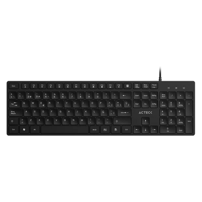 Teclado Acteck Vantage Aero Ta545 / Alambrico Usb / Multimedia / EspaÑol / 105 Teclas / Windows / Membrana / Negro / Ac-943475