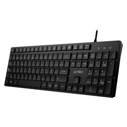 Teclado Acteck Vantage Aero Ta545 / Alambrico Usb / Multimedia / EspaÑol / 105 Teclas / Windows / Membrana / Negro / Ac-943475