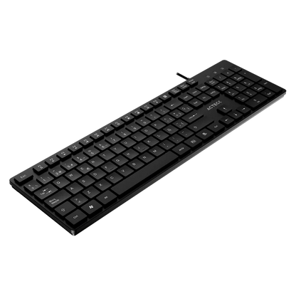 Teclado Acteck Vantage Aero Ta545 / Alambrico Usb / Multimedia / EspaÑol / 105 Teclas / Windows / Membrana / Negro / Ac-943475