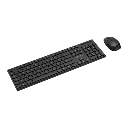 Kit Acteck Creator Vantage Prime Mk555 / Teclado Y Mouse / Inalambrico Dongle Usb / Ergonomico / Win / EspaÑol / Membrana / 105 Teclas / 1600 Dpi Ajustable / 4 Botones / Optico / Negro / Ac-943499