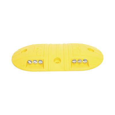 Boya D / Plastico Duradero / Amarilla / 4 Orificios / LEDS REFLEJANTES / 20 Toneladas.