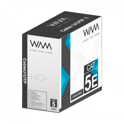 Bobina De Cable Wam Cat5e Utp Cca 24 Awg 305 Mts Color Gris