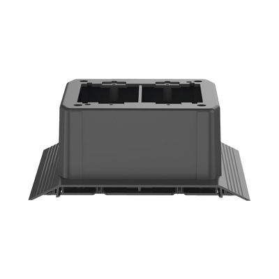 Caja De Conexión Doble, Para Uso Con Canaleta De Piso Afr4bcbl6, Material Pvc Rígido, Color Negro