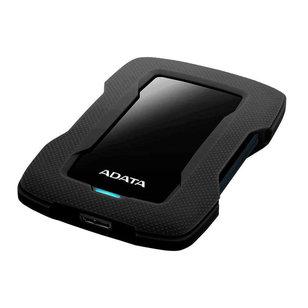 Disco Duro Externo Adata Hd330 2tb Portatil 2.5 Usb 3.2 Windows Mac Linux Contragolpes Slim Color Negro Ahd330-2tu31-cbk