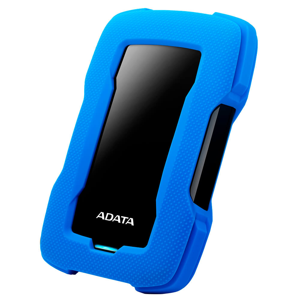 Disco Duro Externo Adata Hd330 2tb Portatil 2.5 Usb 3.2 Windows Mac Linux Contragolpes Slim Color Azul Ahd330-2tu31-cbl