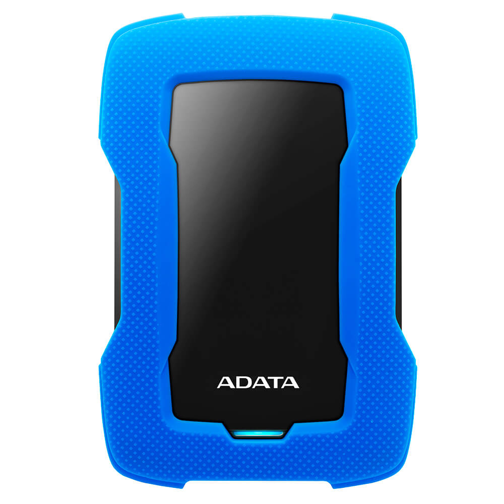 Disco Duro Externo Adata Hd330 2tb Portatil 2.5 Usb 3.2 Windows Mac Linux Contragolpes Slim Color Azul Ahd330-2tu31-cbl