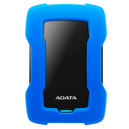 Disco Duro Externo Adata Hd330 2tb Portatil 2.5 Usb 3.2 Windows Mac Linux Contragolpes Slim Color Azul Ahd330-2tu31-cbl