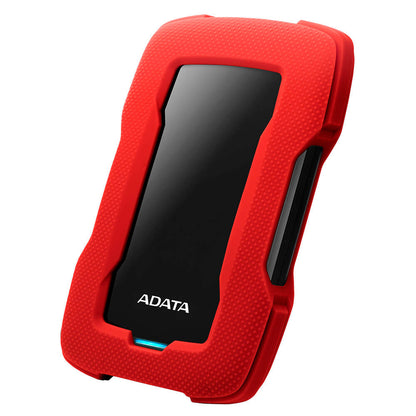 Disco Duro Externo Adata Hd330 2tb Portatil 2.5 Usb 3.2 Windows Mac Linux Contragolpes Slim Color Rojo Ahd330-2tu31-crd