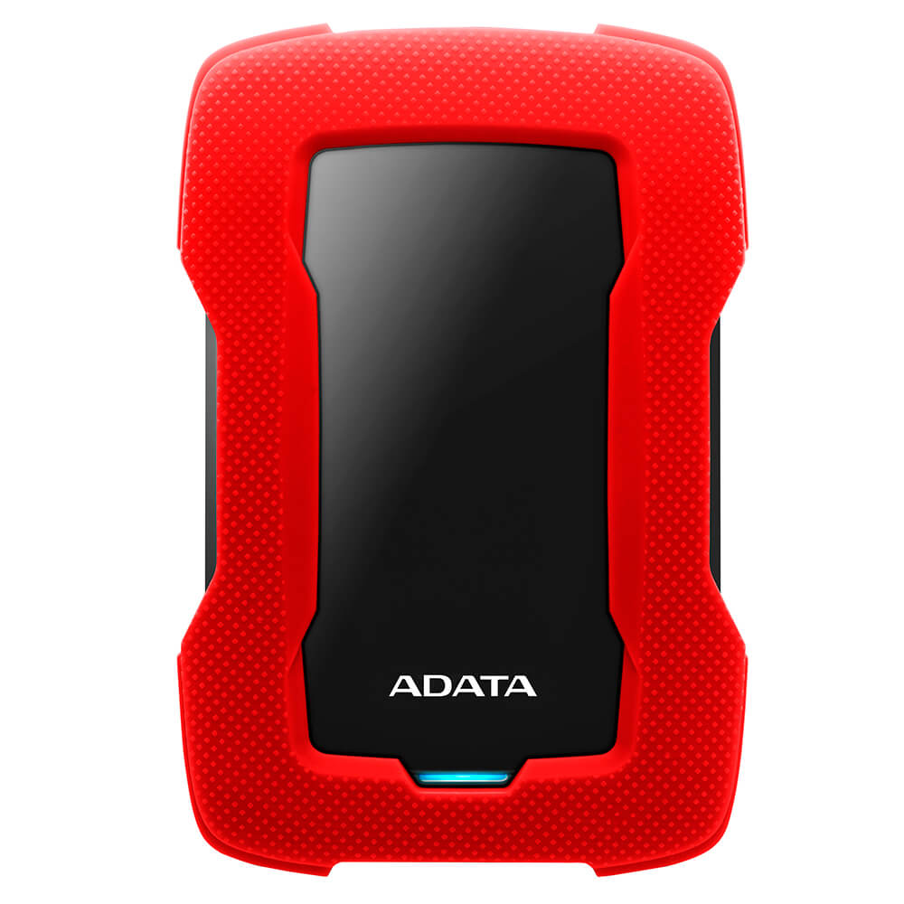 Disco Duro Externo Adata Hd330 2tb Portatil 2.5 Usb 3.2 Windows Mac Linux Contragolpes Slim Color Rojo Ahd330-2tu31-crd