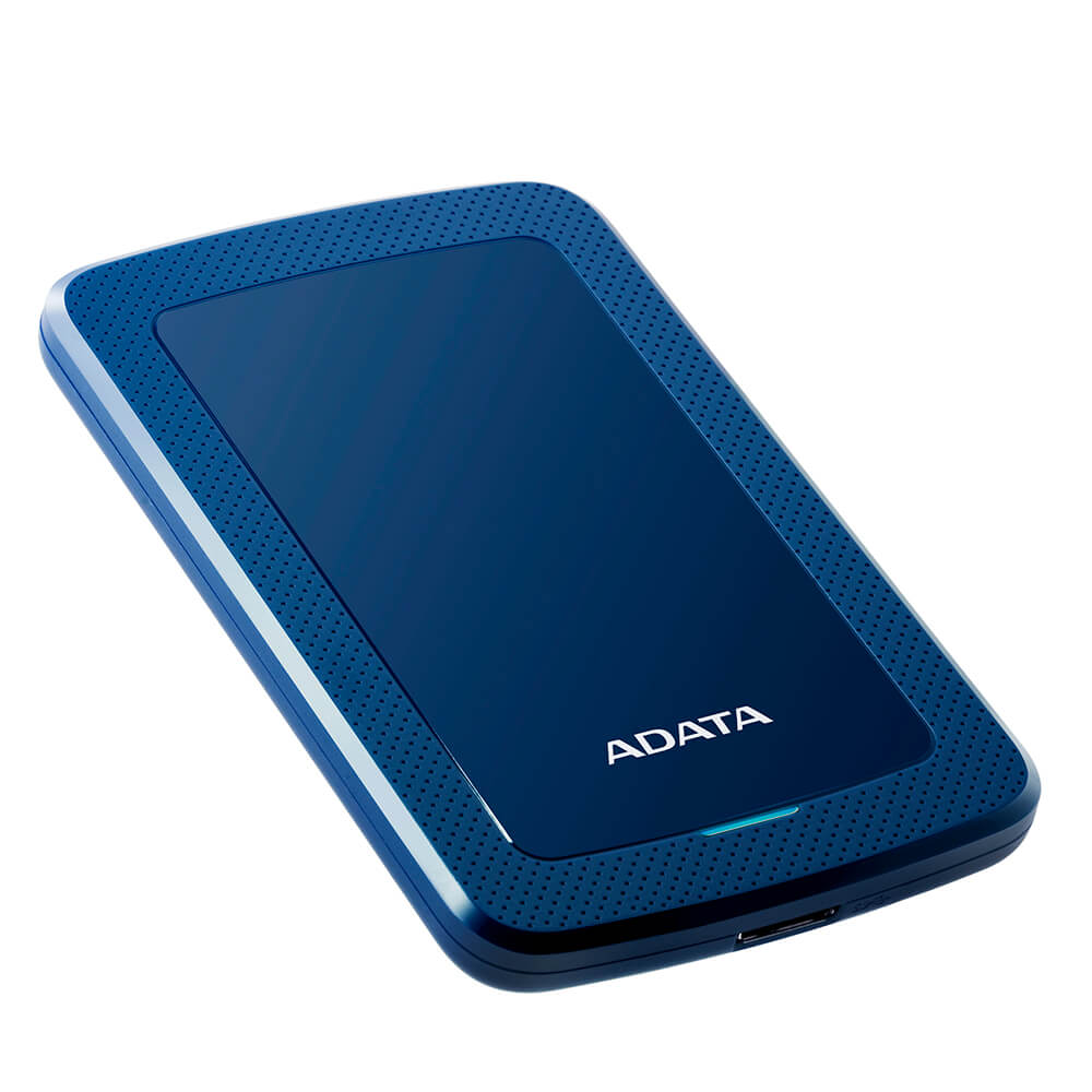 Disco Duro Externo Adata Hv300 2tb Portatil 2.5 Usb 3.2 Windows Mac Linux Dashdrive Slim Color Azul Ahv300-2tu31-cbl