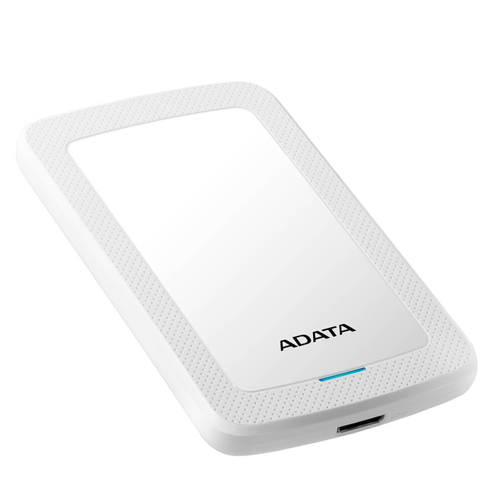 Disco Duro Externo Adata Hv300 1tb Portatil 2.5 Usb 3.2 Windows Mac Linux Dashdrive Slim Color Blanco Ahv300-1tu31-cwh