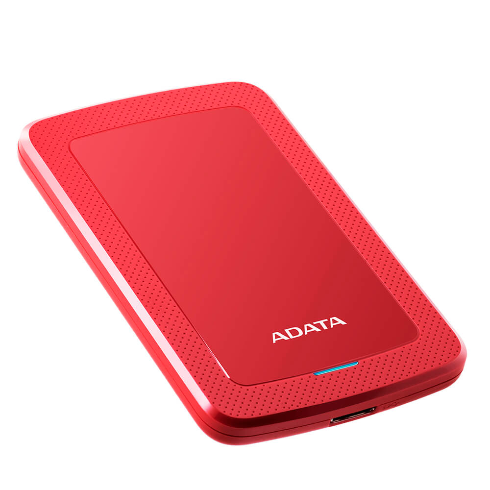 Disco Duro Externo Adata Hv300 2tb Portatil 2.5 Usb 3.2 Windows Mac Linux Dashdrive Slim Color Rojo Ahv300-2tu31-crd