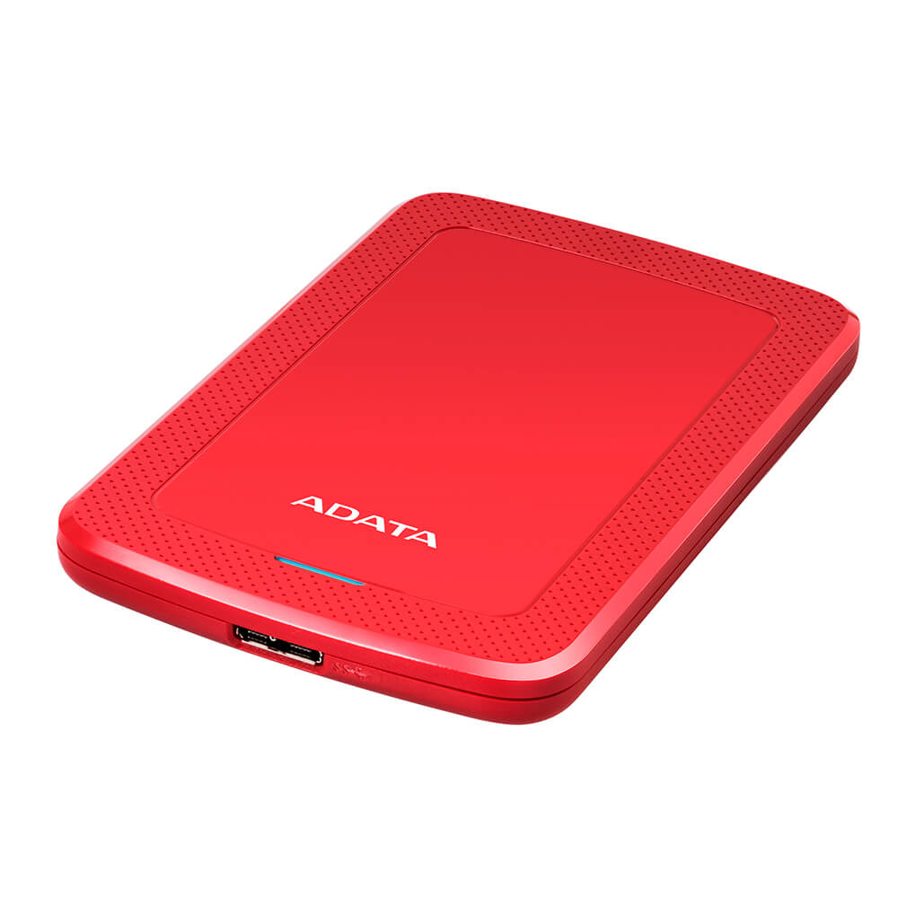 Disco Duro Externo Adata Hv300 1tb Portatil 2.5 Usb 3.2 Windows Mac Linux Dashdrive Slim Color Rojo (ahv300-1tu31-crd)