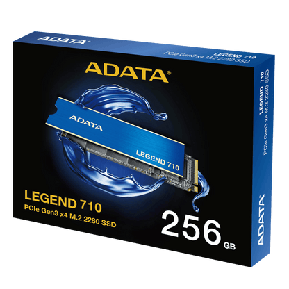 Unidad De Estado Solido Ssd Interno Adata Legend 710 256gb M.2 2280 Nvme Pcie Gen 3x4 Lect.2400 Escrit.1800 Mbs Pc Laptop Minipc 3dnand Disipador Aleg-710-256gcs