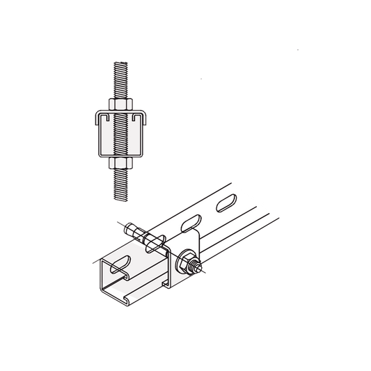 Tope Unicanal  "U" para Tornillo de  3/8" ( 9.5 mm ).