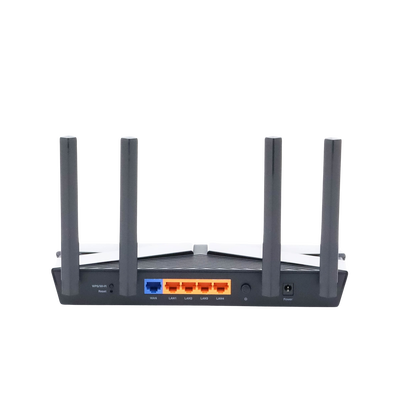 Router WiFi 6 doble banda AX 3000 Mbps /  MU-MIMO y OFDMA / 1 Puerto WAN 10/100/1000 Mbps / 4 Puertos LAN 10/100/1000 Mbps / 4 Potentes Antenas.