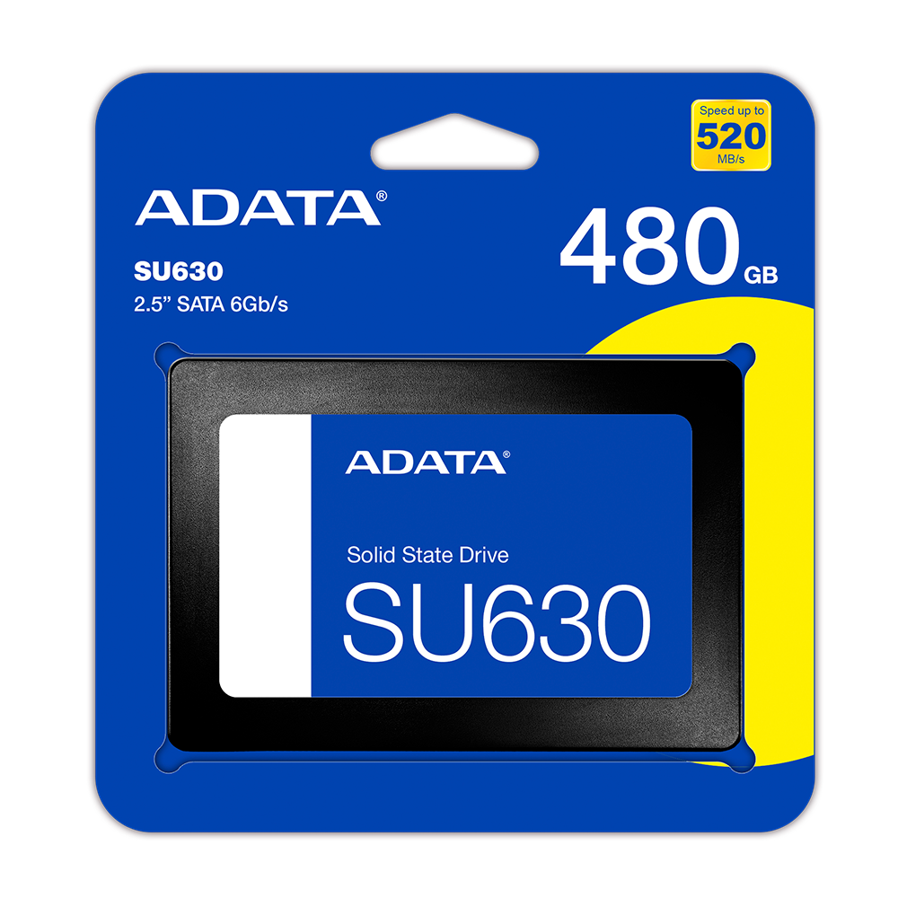 Unidad De Estado Solido Ssd Interno Adata Su630 480gb 2.5 Sata3 Lect. 520 Escrit. 450 Mbs 7mm Pc Laptop Minipc Sin Bracket 3dnand (asu630ss-480gq-r)