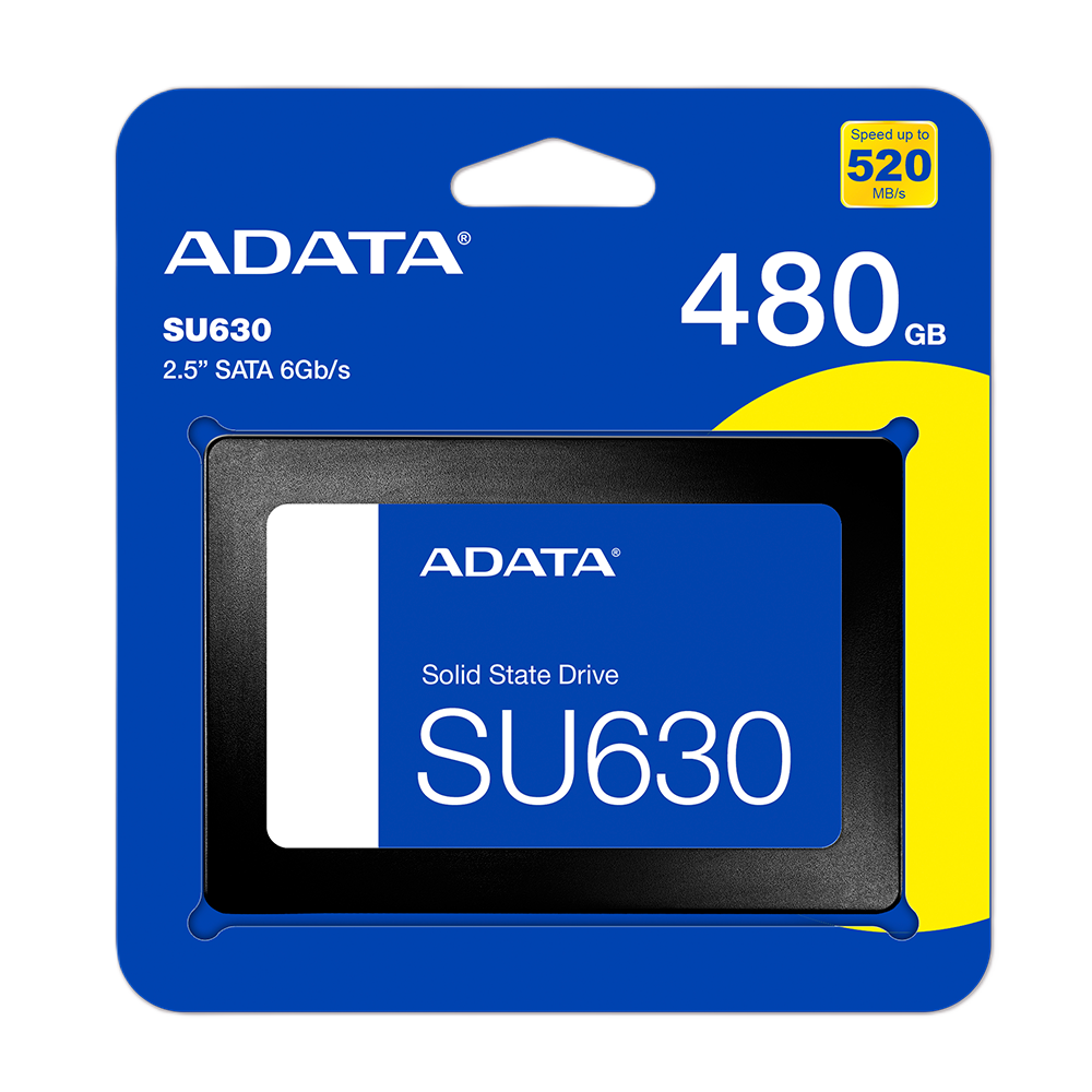 Unidad De Estado Solido Ssd Interno Adata Su630 480gb 2.5 Sata3 Lect. 520 Escrit. 450 Mbs 7mm Pc Laptop Minipc Sin Bracket 3dnand (asu630ss-480gq-r)