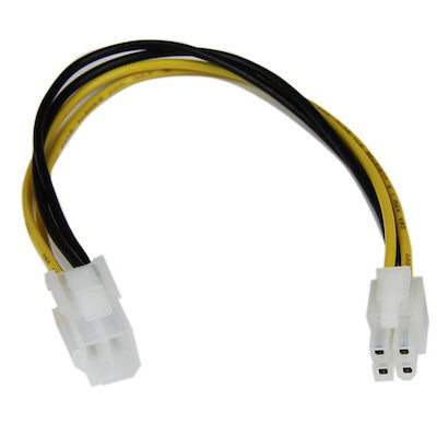 Cable De 20cm De Extension Alargador Fuente Alimentacion Corriente Tarjeta Madre Cpu Atx12v 4 Pines P4 - Macho A Hembra - Startech.com Mod. Atxp4ext