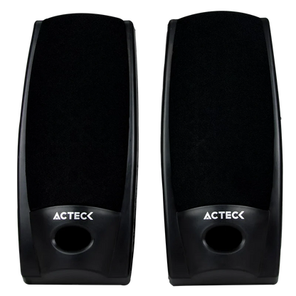 Bocinas Acteck Ax-2500 / Alambrica / Conector 3.5 Mm / Sonido Estereo 2.0 / 3 W / Negro / Aubo-014