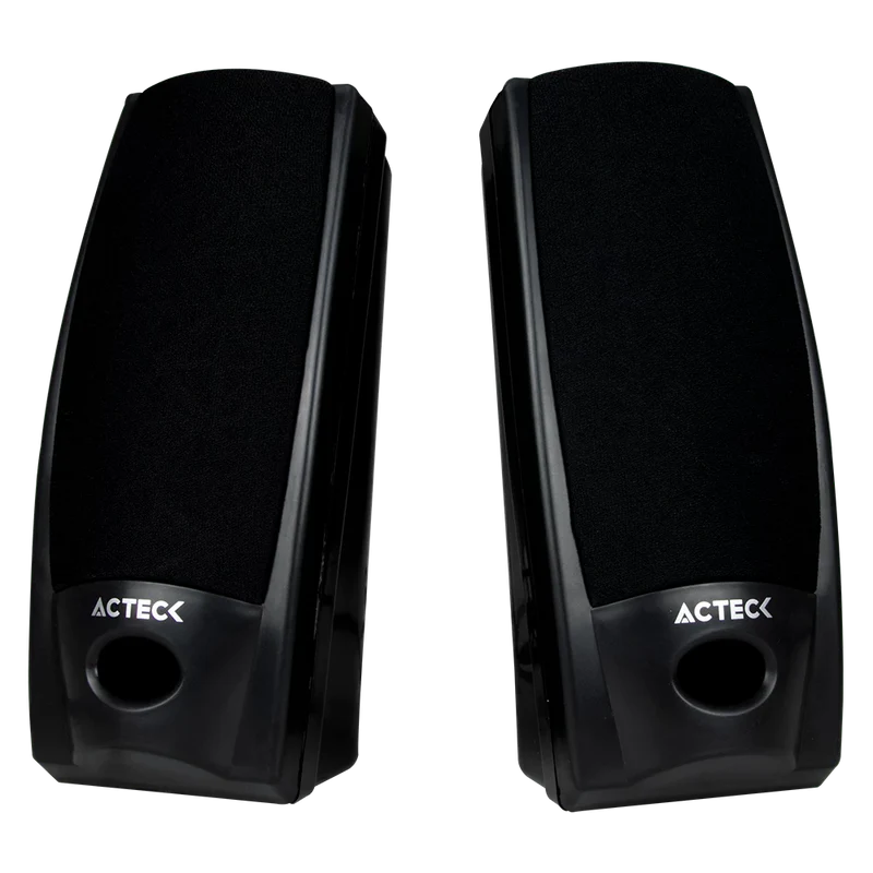 Bocinas Acteck Ax-2500 / Alambrica / Conector 3.5 Mm / Sonido Estereo 2.0 / 3 W / Negro / Aubo-014