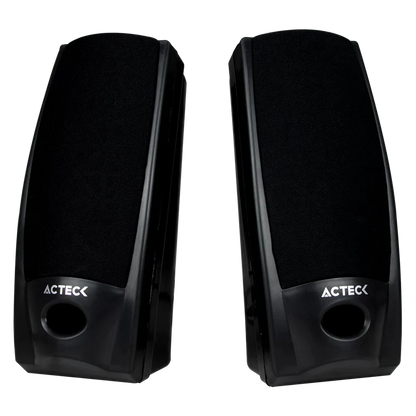 Bocinas Acteck Ax-2500 / Alambrica / Conector 3.5 Mm / Sonido Estereo 2.0 / 3 W / Negro / Aubo-014