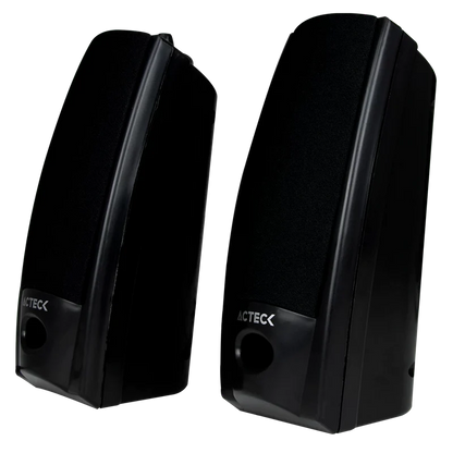 Bocinas Acteck Ax-2500 / Alambrica / Conector 3.5 Mm / Sonido Estereo 2.0 / 3 W / Negro / Aubo-014