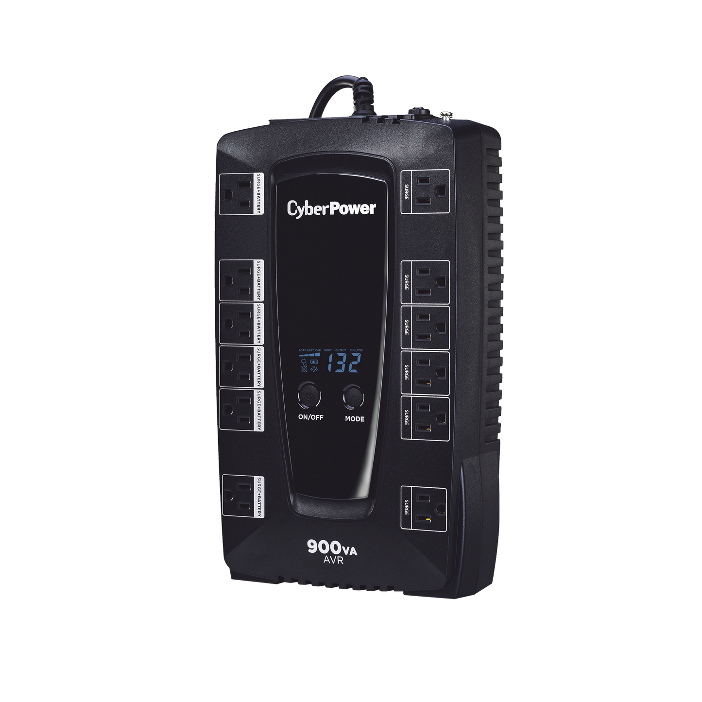 No Break Cyberpower (avrg900lcd) 900va /480w, Interactivo, Torre ,12 × Nema 5-15r, 6 Respaldo Y 6 SupresiÓn, 3 AÑos De GarantÍa, Incluyendo BaterÍa..