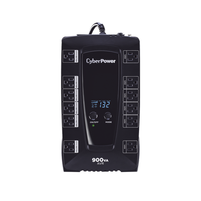 No Break Cyberpower (avrg900lcd) 900va /480w, Interactivo, Torre ,12 × Nema 5-15r, 6 Respaldo Y 6 SupresiÓn, 3 AÑos De GarantÍa, Incluyendo BaterÍa..