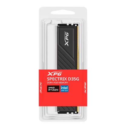 Memoria Xpg Spectrix D35g Udimm Ddr4 8gb Pc4-25600 3200mhz Cl16 288pin 1.35v Rgb Con Disipador Pc/gamer Color Negro Ax4u32008g16a-sbkd35g