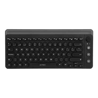Teclado Acteck Uny Comp Ti685 / Inalambrico / Dual / Multidispositivo / Tkl / EspaÑol / Teclas Multimedia / Ranura Para Dispositivos / 88 Teclas / Negro / Ac-934183