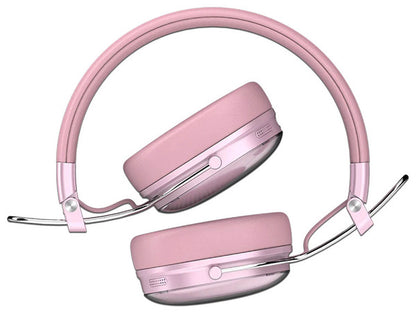 Audifonos Acteck Luxe Chic Hp710 / Diadema / Inalambricos / Bt 5.4 / Microfono Omnidireccional / 20 Hz A 20 Khz / Bateria 30 Hrs / Cancelacion De Ruido Hibrido / Rosa / Ac-940900