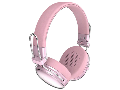 Audifonos Acteck Luxe Chic Hp710 / Diadema / Inalambricos / Bt 5.4 / Microfono Omnidireccional / 20 Hz A 20 Khz / Bateria 30 Hrs / Cancelacion De Ruido Hibrido / Rosa / Ac-940900