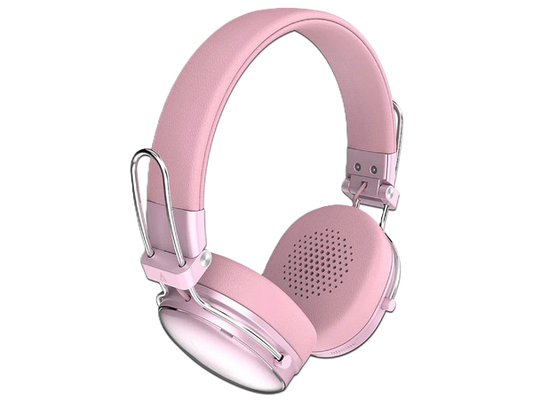 Audifonos Acteck Luxe Chic Hp710 / Diadema / Inalambricos / Bt 5.4 / Microfono Omnidireccional / 20 Hz A 20 Khz / Bateria 30 Hrs / Cancelacion De Ruido Hibrido / Rosa / Ac-940900