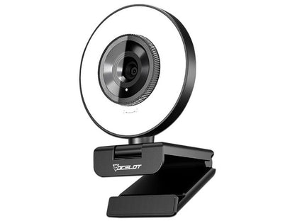 Camara Web Ocelot Gaming Iris-w1 / Full Hd / 60fps / Aro De Luz 3 Tonalidades / Usb / Color Negro