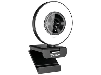 Camara Web Ocelot Gaming Iris-w1 / Full Hd / 60fps / Aro De Luz 3 Tonalidades / Usb / Color Negro