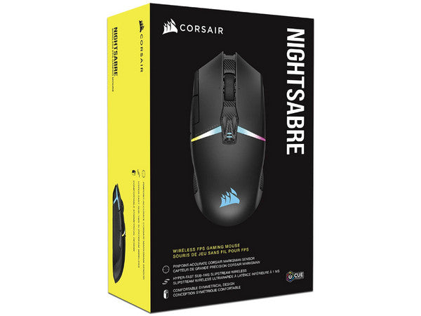 Mouse Corsair Nightsabre / Gaming / Inalambrico / Rgb / Led / Optico / Color Negro / 26,000 Dpi / Color Negro / Gaming / (ch-931b011-na)