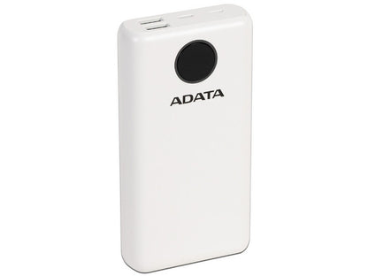 Bateria De Respaldo Adata Power Bank P20000qcd 20000mah/2 Usb A/ 1 Usb C/indicador De Carga Digital Color Blanco (ap20000qcd-dgt-cwh)