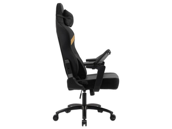 Silla Ocelot Gaming Os-king / Vinipiel Y Terciopelo / Base Metalica Ajustable / Descansabrazos 5d / Piston Clase 4 / Reclinable 90-155 Grados / Hasta 150kg / Cojines Lumbar Y Cervical / Color Negro Co