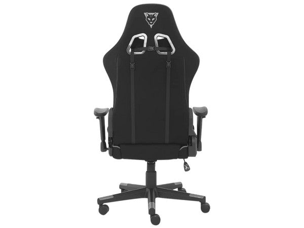 Silla Ocelot Gaming Ost-black Mist / Tela Automotriz / Base Nylon Ajustable / Descansabrazos 1d / Piston Clase 4 / Reclinable 90-155 Grados / Hasta 150kg / Cojines Lumbar Y Cervical / Color Negro Con