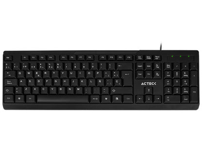 Teclado Acteck Inspire Ta210 / Alambrico Usb / EspaÑol / 105 Teclas / Windows / Membrana / Negro / Ac-928946