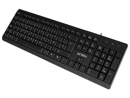 Teclado Acteck Inspire Ta210 / Alambrico Usb / EspaÑol / 105 Teclas / Windows / Membrana / Negro / Ac-928946