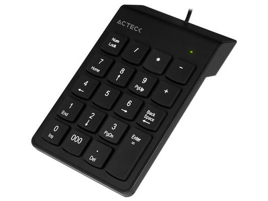 Teclado Acteck Inspire Tn220 / Numerico / Alambrico Usb / 19 Teclas / Negro / Ac-932622